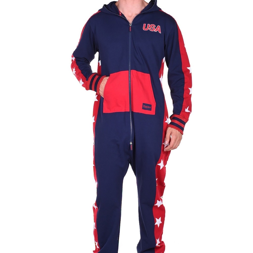 Tipsy Elves USA Stars Men's Jumpsuit Costume